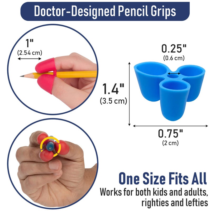 The Classics The Pencil Grip Writing Claw, Large Size Grips, Blue and Red Grips, Set of 6 - TPG-21306 - Image 2